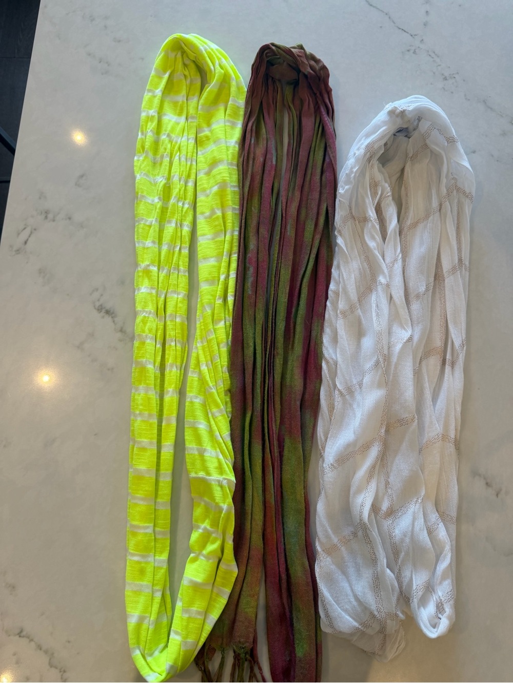 3 Scarves - 2 infinity and 1 tie dye